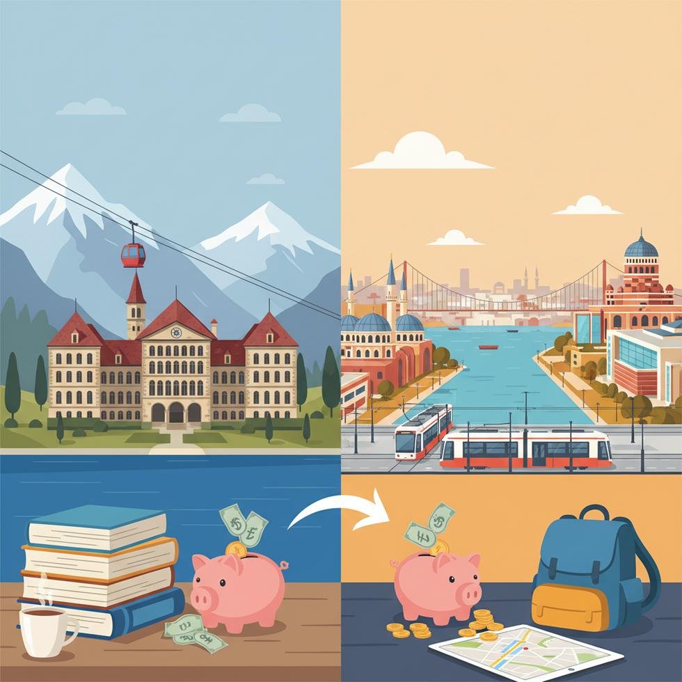 İsviçre ve Türkiye'de öğrenci olmak üzerine maliyet ve yaşam karşılaştırması