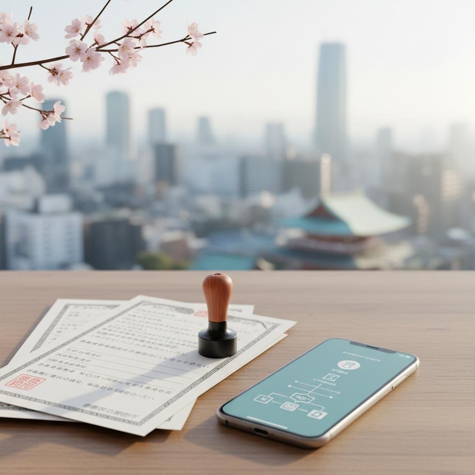 Japon bankasında hesap açma işlemi yapan kişi