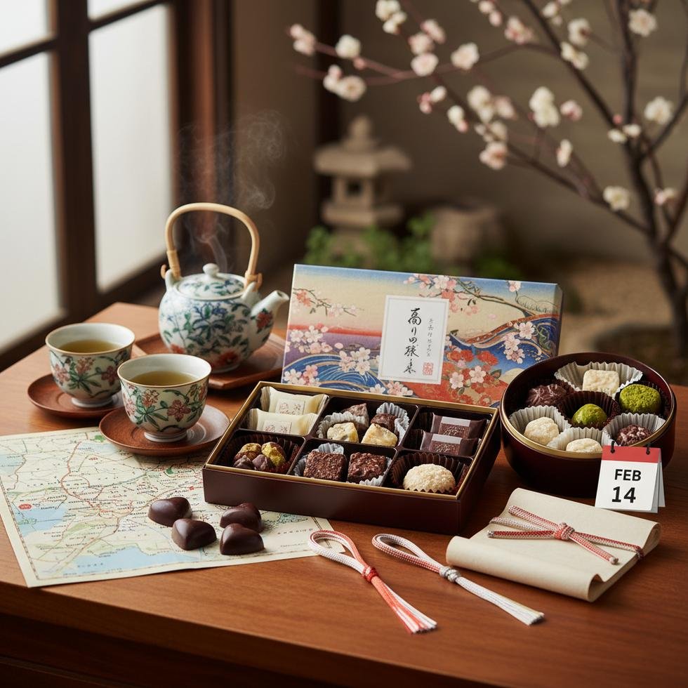 Japonya’da Sevgililer Günü için hazırlanmış çikolatalar ve hediye ambalajları