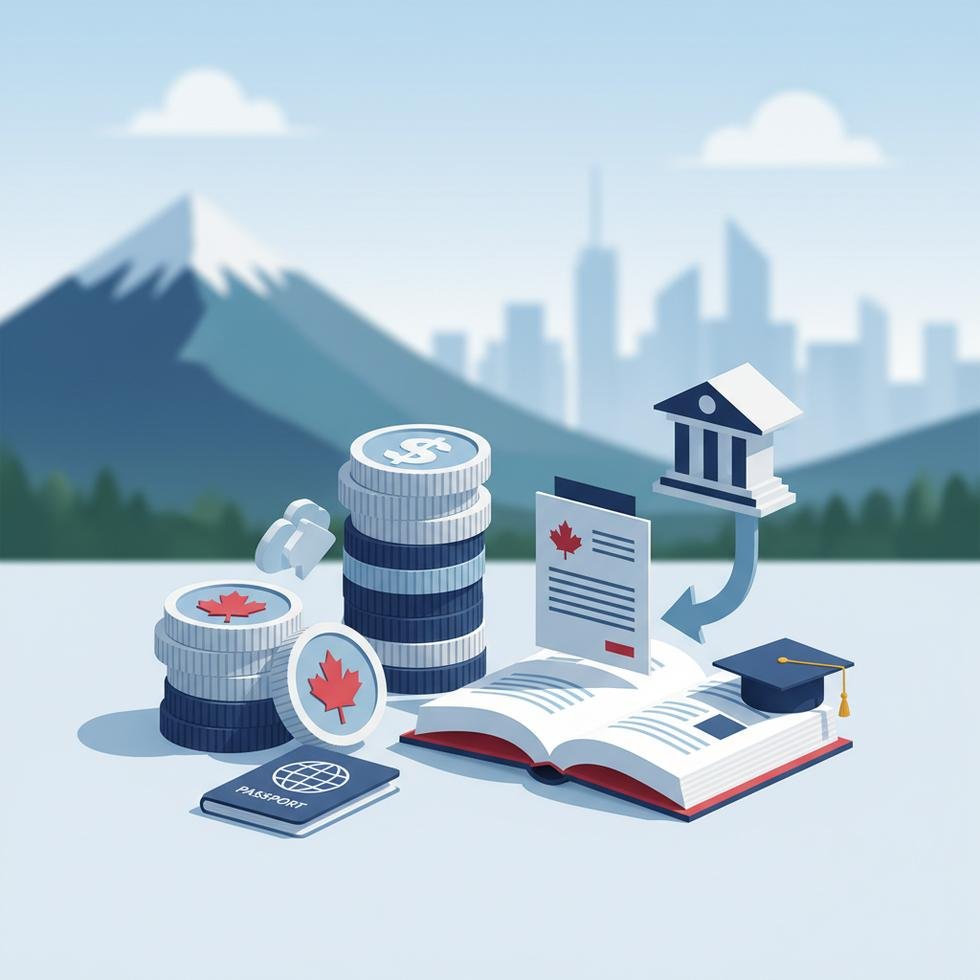 Kanada'da banka hesabı açmak isteyen yeni gelen bir öğrenci banka şubesinde