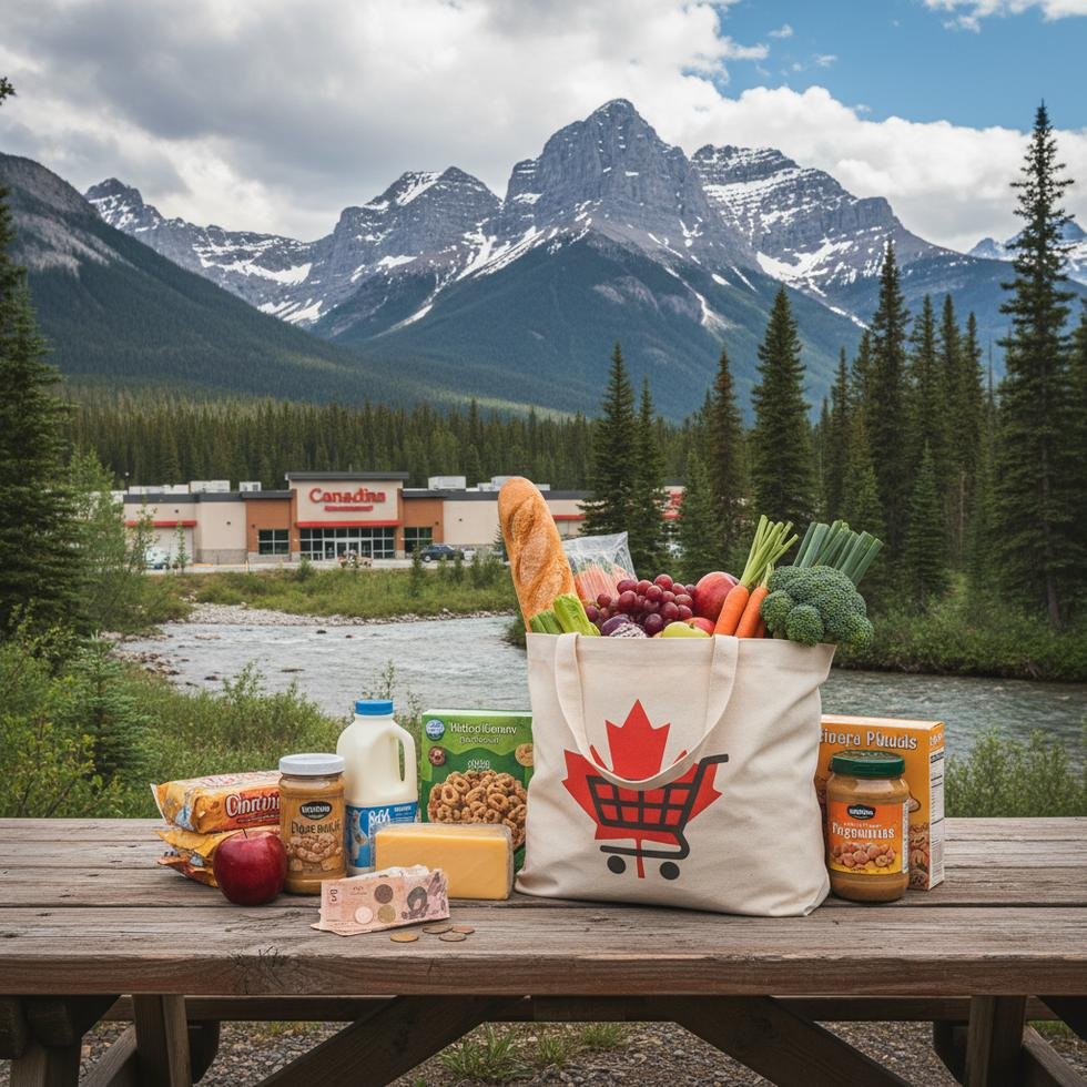 Kanada'da market alışverişi yapan öğrenci