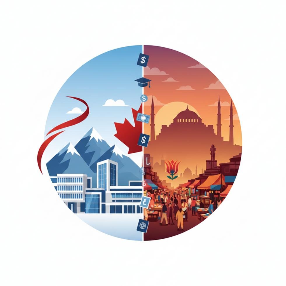 Kanada ve Türkiye arasında eğitim ve yaşam karşılaştırması tablosu