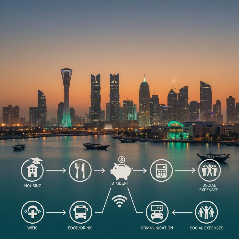 Katar'da öğrenci yaşamı için bütçe planlaması yapan genç