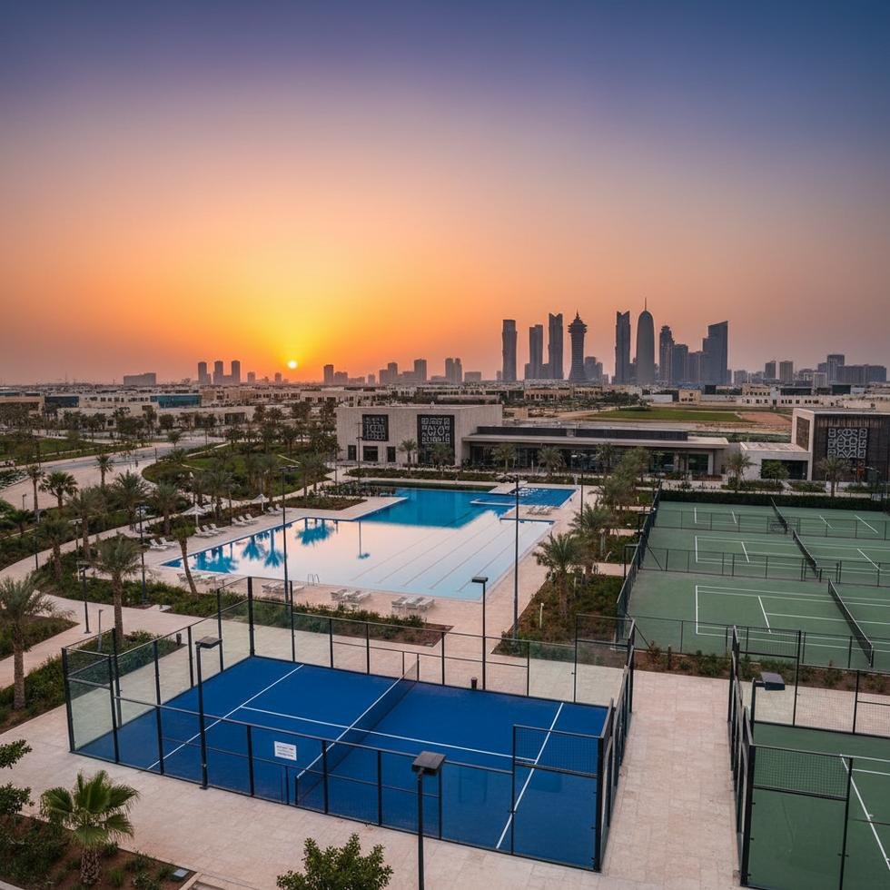 Katar'da bir spor salonunda egzersiz yapan insanlar