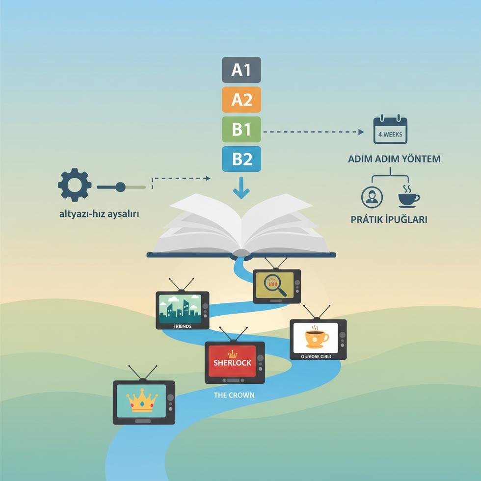 İngilizce öğrenmek için dizi izleyen kişi