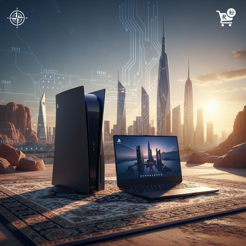 Suudi Arabistan'da PS5 ve gaming laptop modelleri vitrinlerde sergileniyor