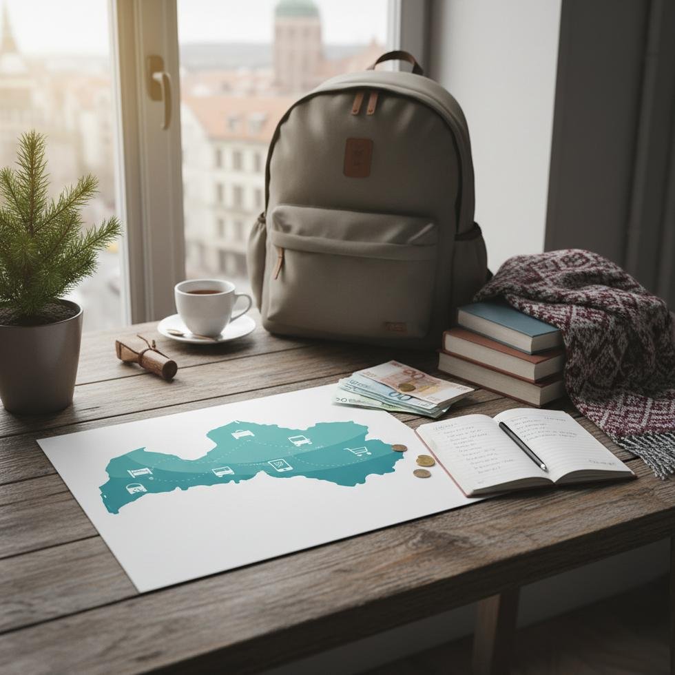 Letonya’da yaşayan bir öğrencinin masa başında bütçe planlaması yapması