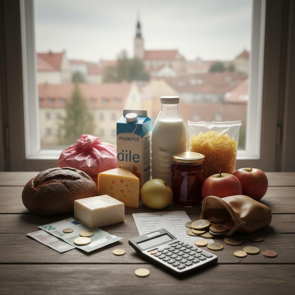Litvanya market raflarında temel gıda ürünlerinin fiyat etiketleri