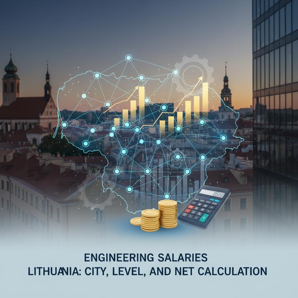 Litvanya'da mühendis maaşlarını gösteren tablo örneği