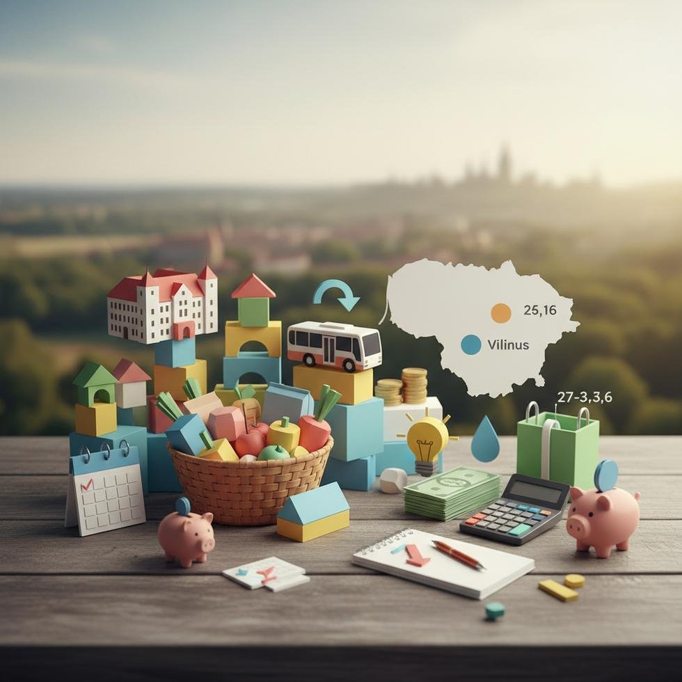 Litvanya'da öğrenci yaşam maliyetlerini planlayan bir genç