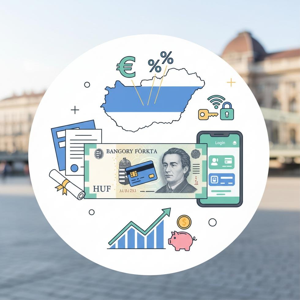 Macaristan’da banka hesabı açma sürecini anlatan grafik içerik
