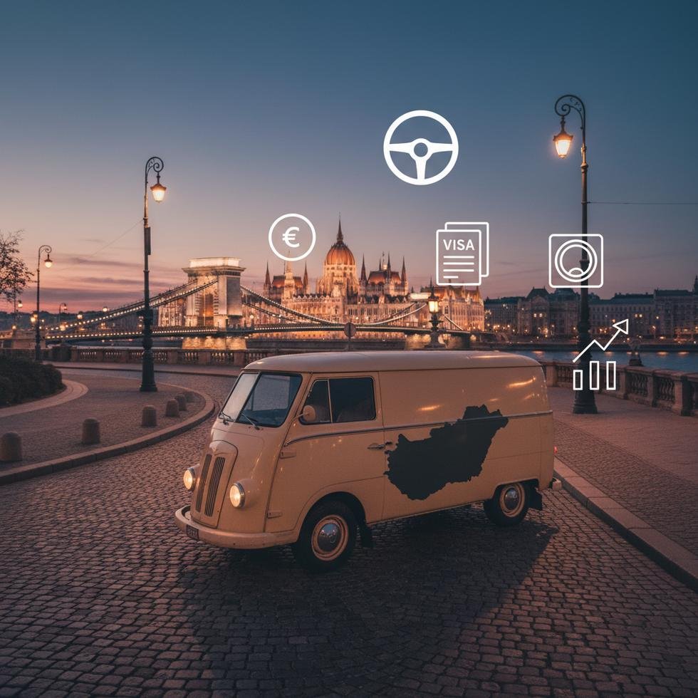 Macaristan’da kurye ve şoför olarak çalışan farklı araç tiplerinde sürücüler