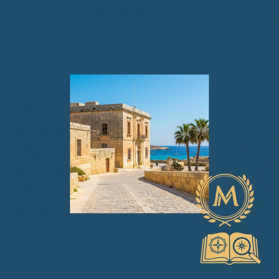 Malta'da akreditasyonlu dil okulları hakkında bilgi veren rehberin kapak görseli