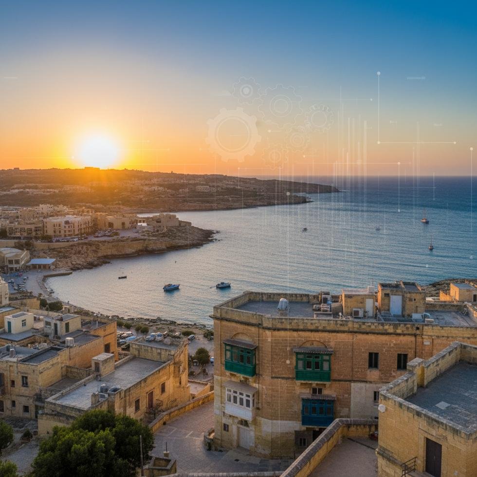 Malta’da mühendislik yapan bir çalışanın masa başında maaş belgesi incelemesi