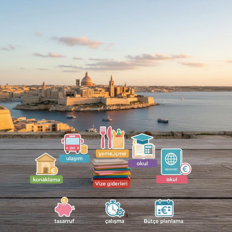 Malta'da yaşamakta olan bir öğrencinin masasında hesaplama yapması