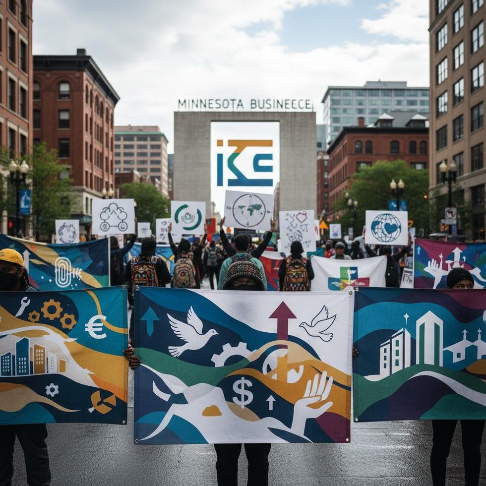 Minnesota'da işletmecilerin ICE karşıtı protestosu