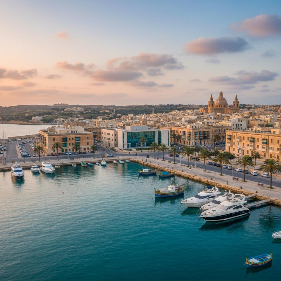 Msida marinası ve çevresinde öğrenci yaşamı