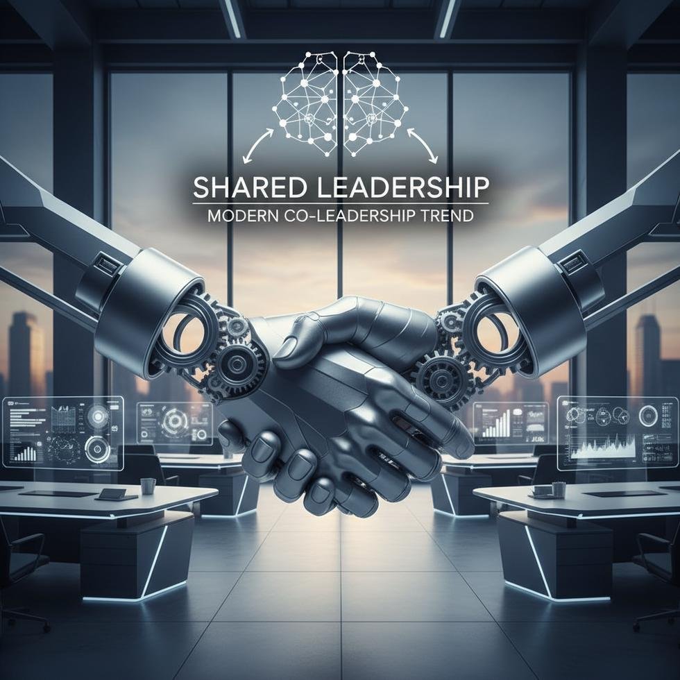 İki iş yöneticisi modern bir ofiste el sıkışıyor