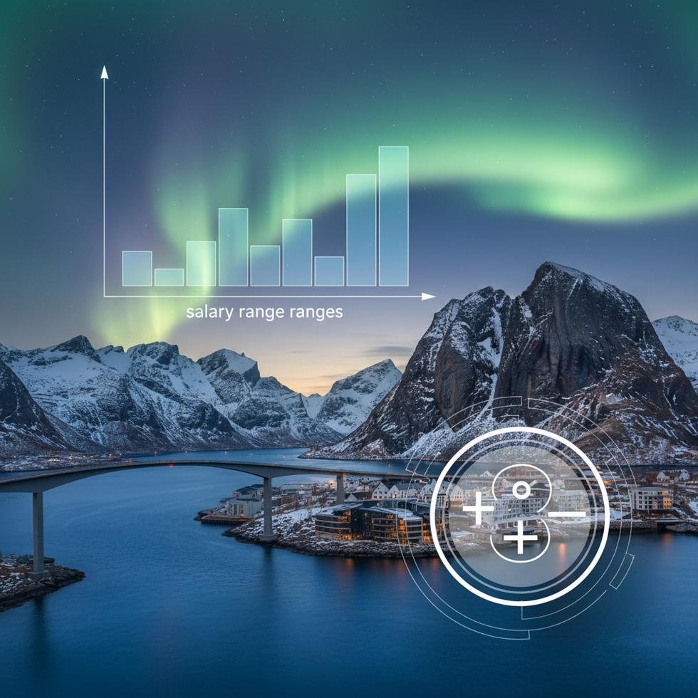 Norveç mühendis maaş aralıklarını gösteren tablo ve şehir haritası