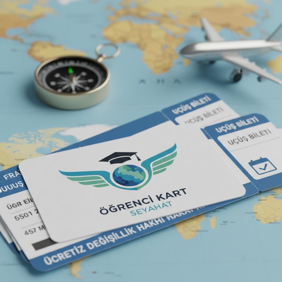 Öğrenci tarifesiyle uçuş yapan genç yolcu check-in sırasında görevliye belge gösteriyor