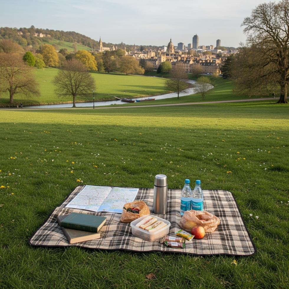 İngiltere'de parkta piknik yapan öğrenciler