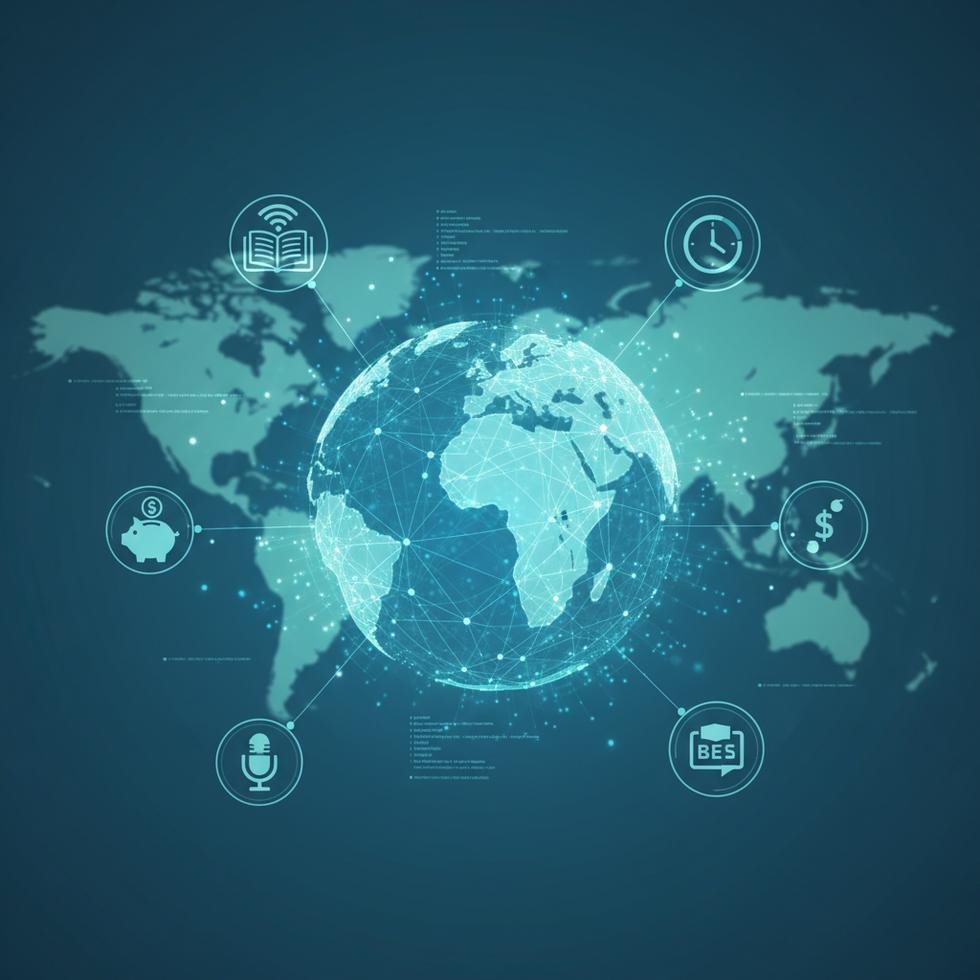 Laptop başında canlı online İngilizce dersine katılan bir öğrenci