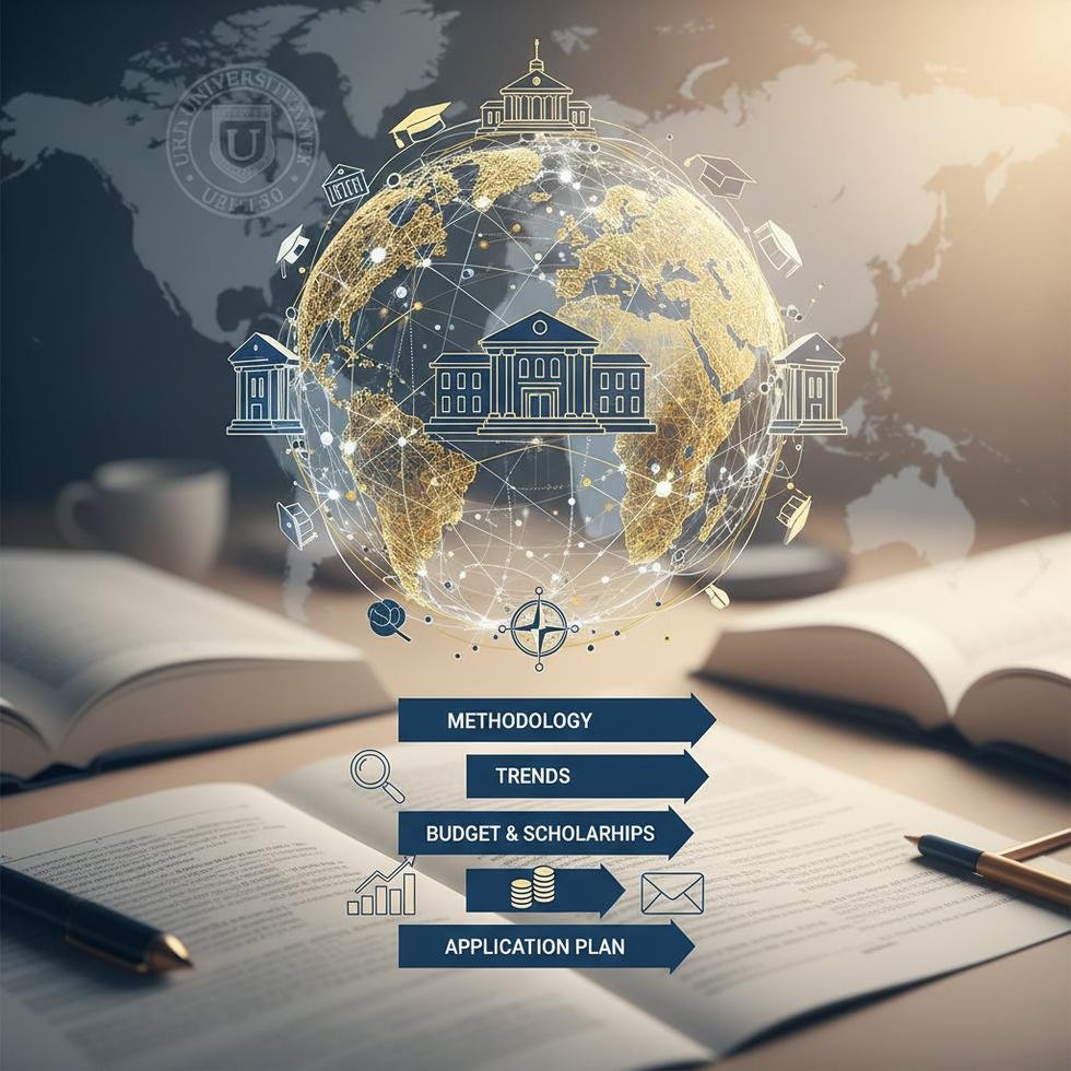 QS ve THE üniversite sıralamalarını gösteren grafiksel tablo