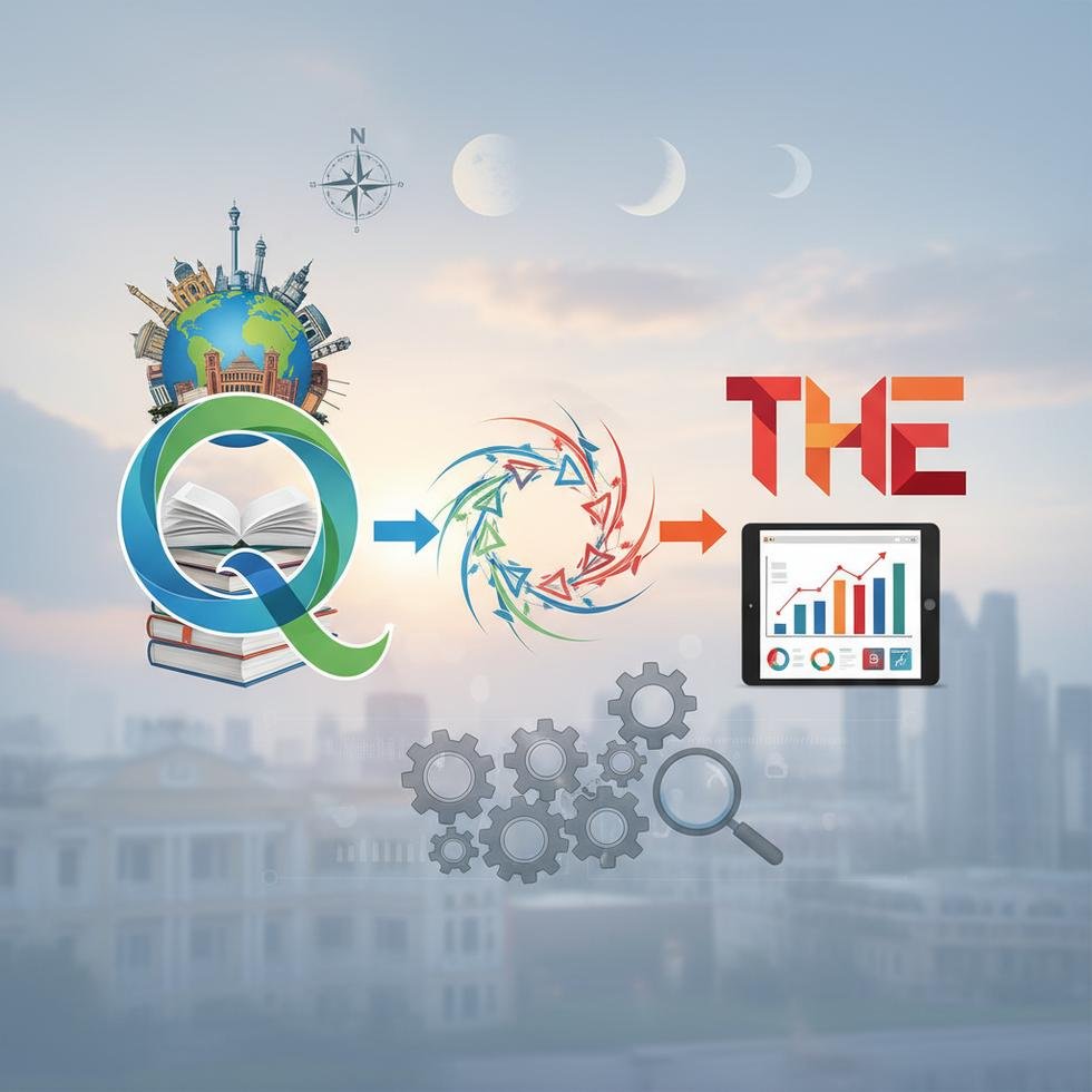 QS ve THE sıralamalarını karşılaştıran tablo görseli