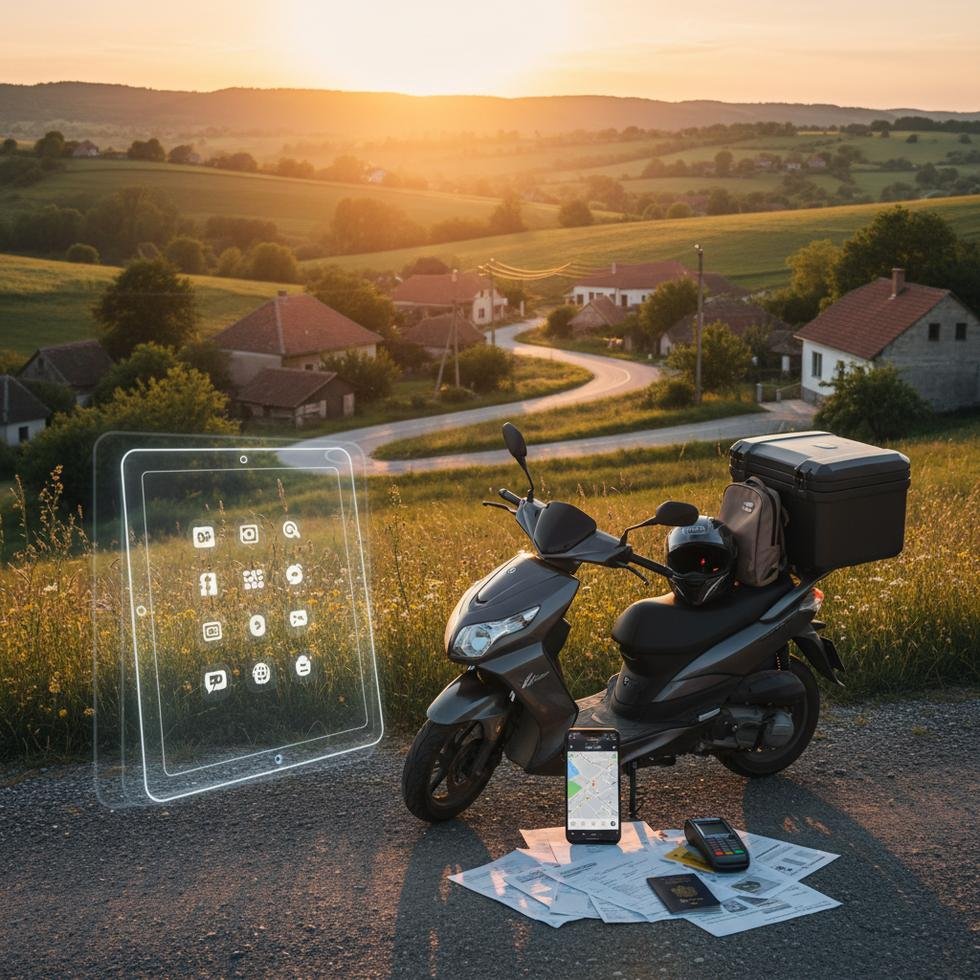 Sırbistan'da kurye ve şoför çalışması yapan bir kişi