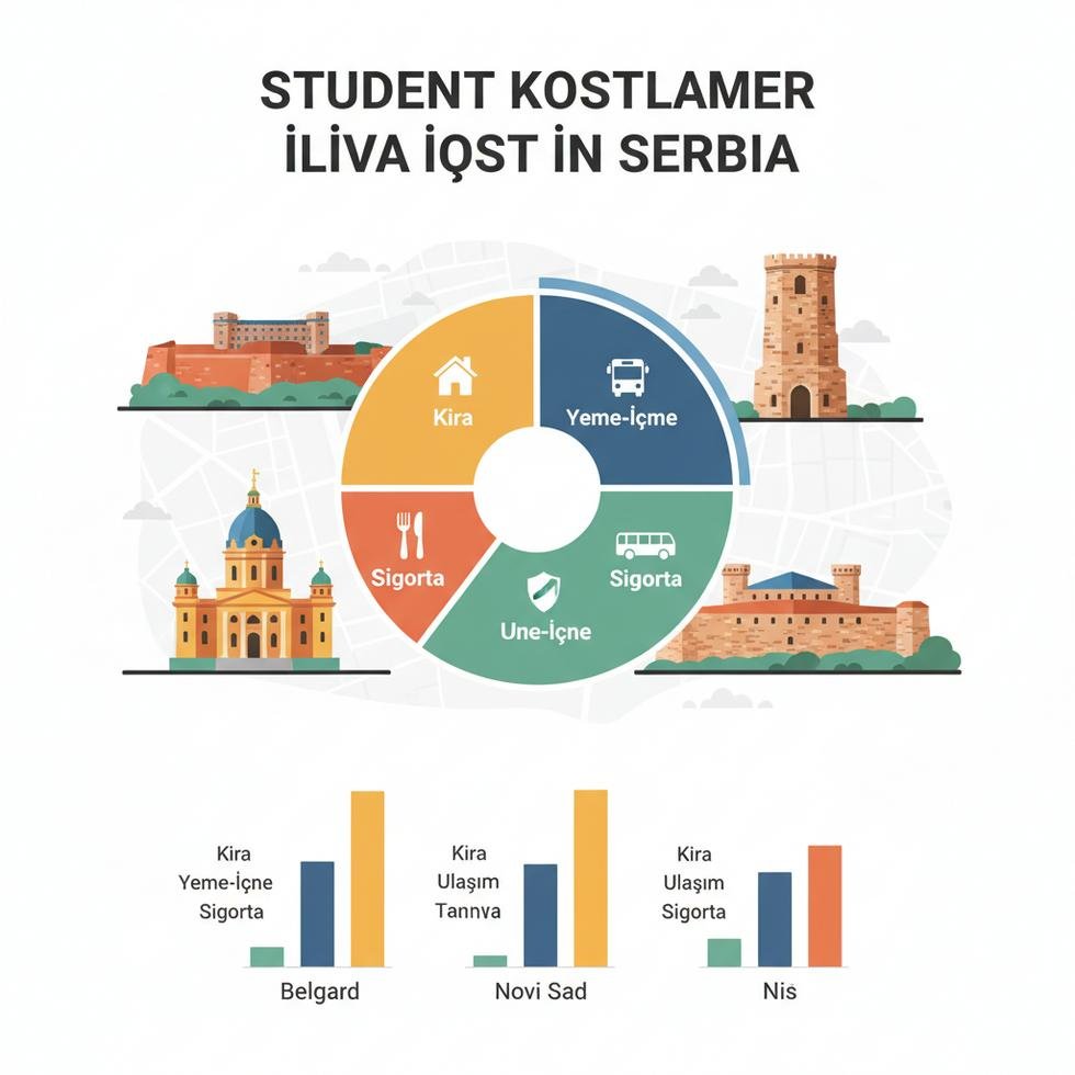 Belgrad sokaklarında yürüyen üniversite öğrencileri