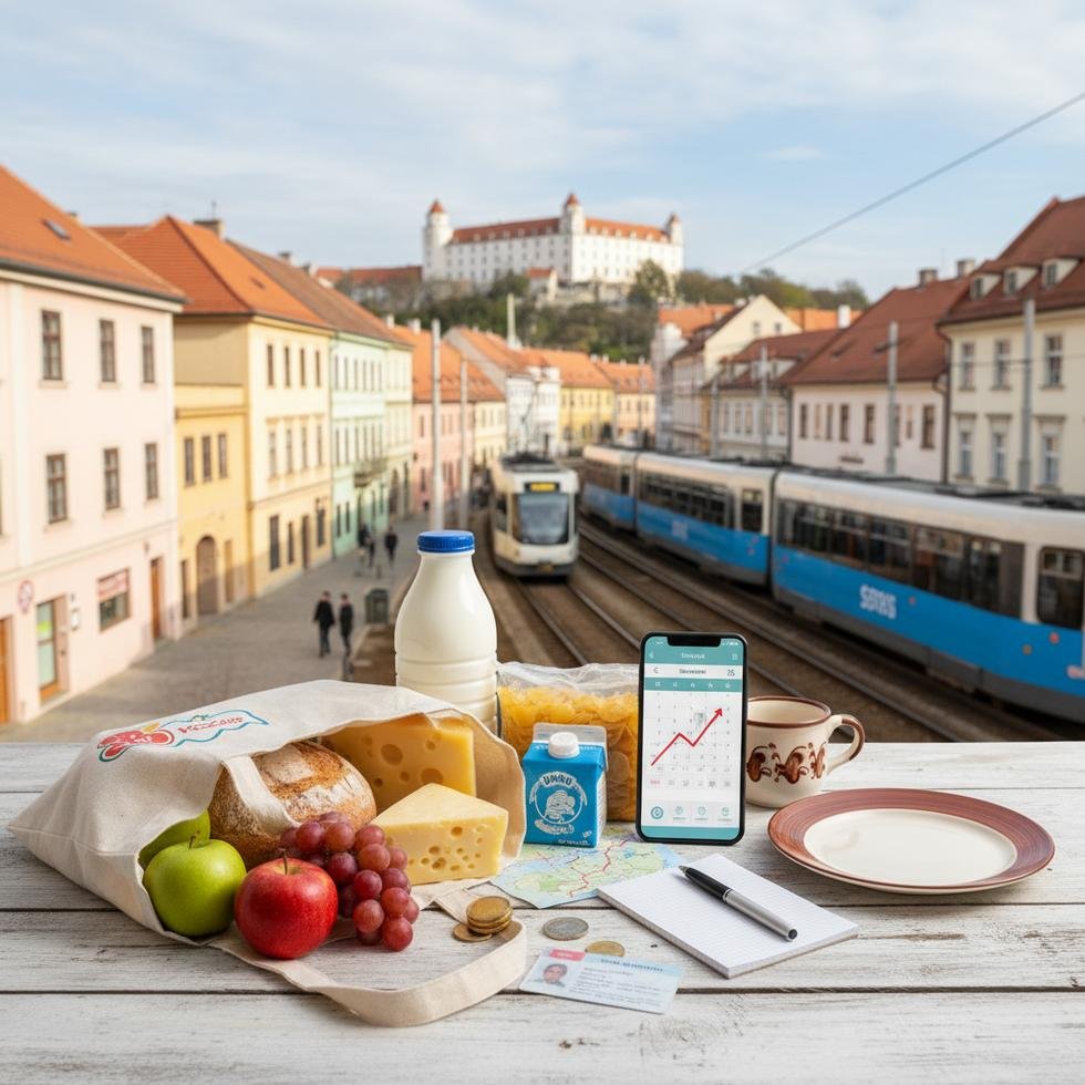 Slovakya’daki market sepeti örneği ve ürün fiyatları