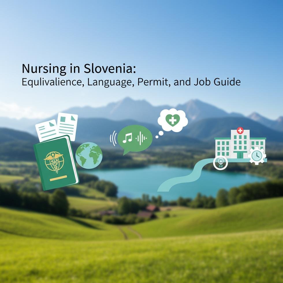 Slovenya'da hemşirelik yapmak isteyen sağlık profesyoneli bir kadın