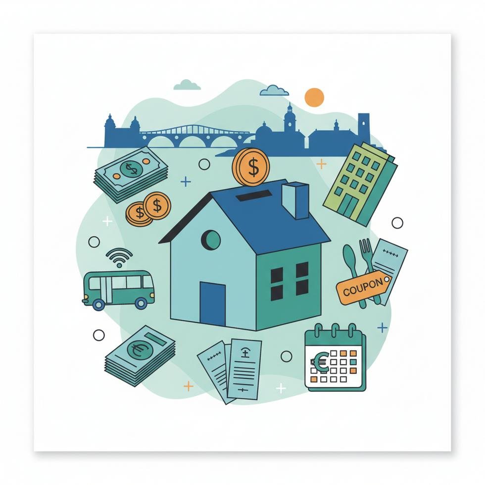 Slovenya’da öğrenciler için aylık bütçe planlamasını gösteren tablo