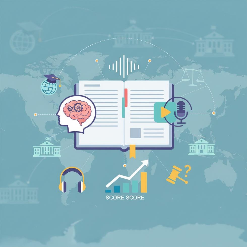 TOEFL Listening çalışması için kampüs sohbeti kaydı yapan öğrenci