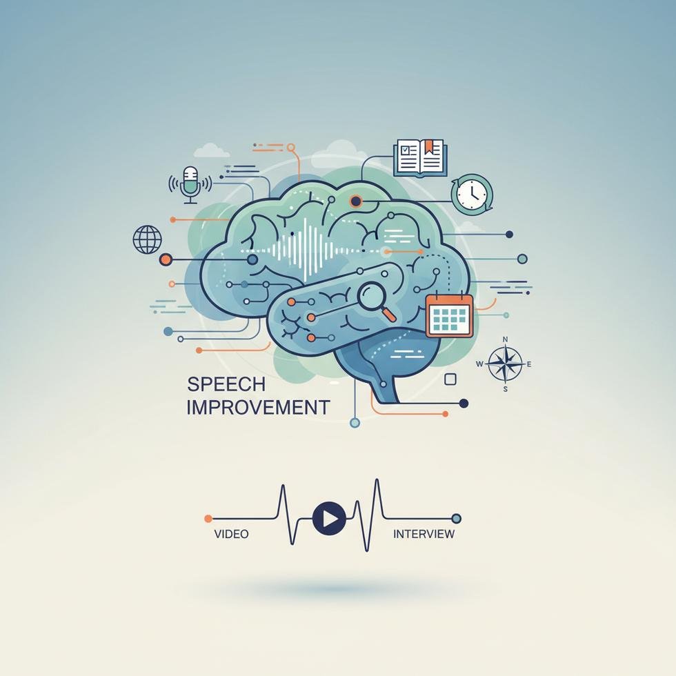 TOEFL Speaking hazırlığı için video röportaj izleyen öğrenci