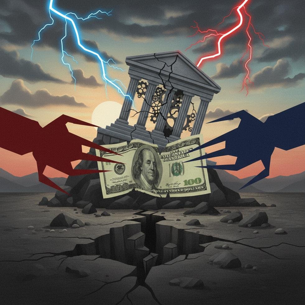 ABD merkez bankasi ve politik finans kavgasini simgeleyen grafik