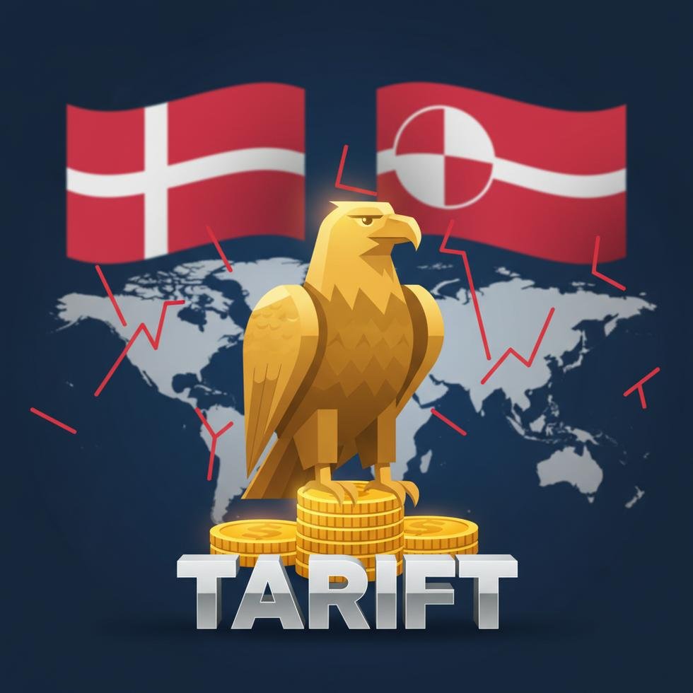 Donald Trump Grönland ile ilgili gümrük vergisi açıklaması yaparken