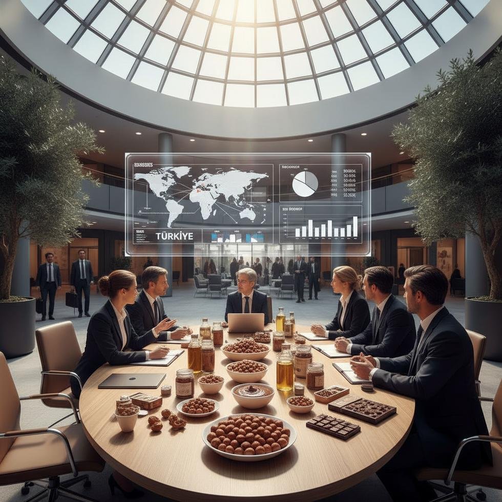 Uluslararası pazarda fındık ticareti yapan profesyoneller ve pazarlık masası