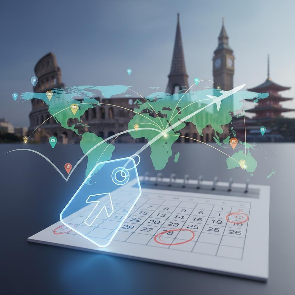 Uçak bileti fiyat alarmı ile bilet fiyatının düşmesini takip eden bir telefon ekranı