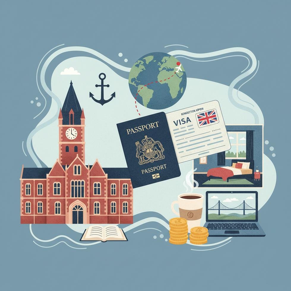 University of Hull kampüsünden bir görünüm