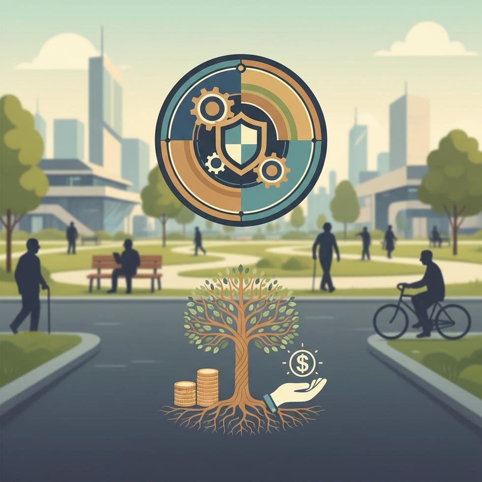 Elderly couple receiving care and financial support