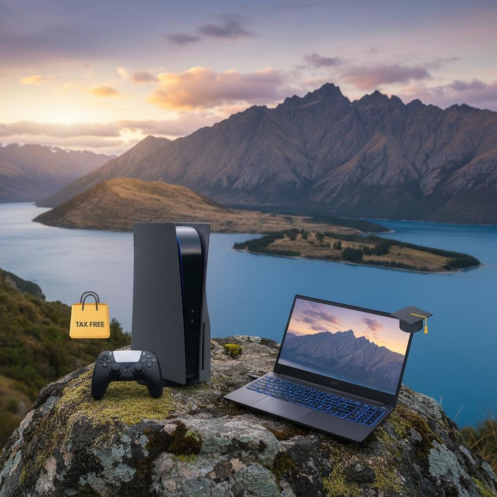 Yeni Zelanda’da teknoloji mağazasında PS5 ve gaming laptop