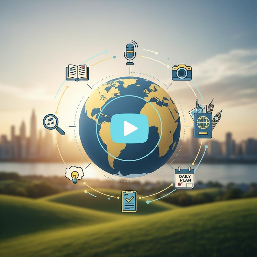 YouTube üzerinden İngilizce çalışan bir öğrenci