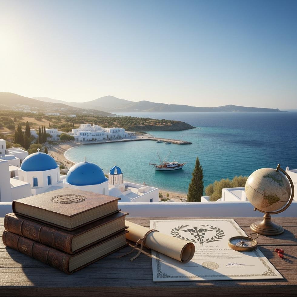 Yunanistan’da çalışan bir hemşire hastane koridorunda