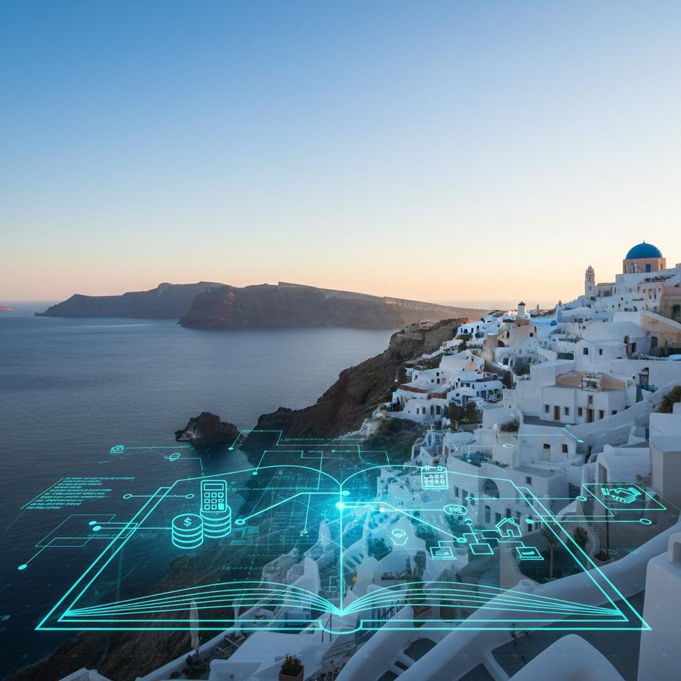 Yunanistan’da çalışan bir yazılımcının masa başı görünümü