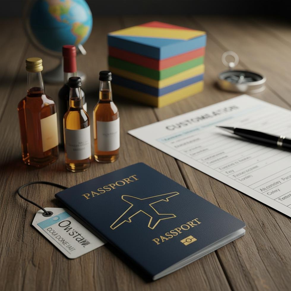 Havalimanında duty free alışveriş yapan yolcu