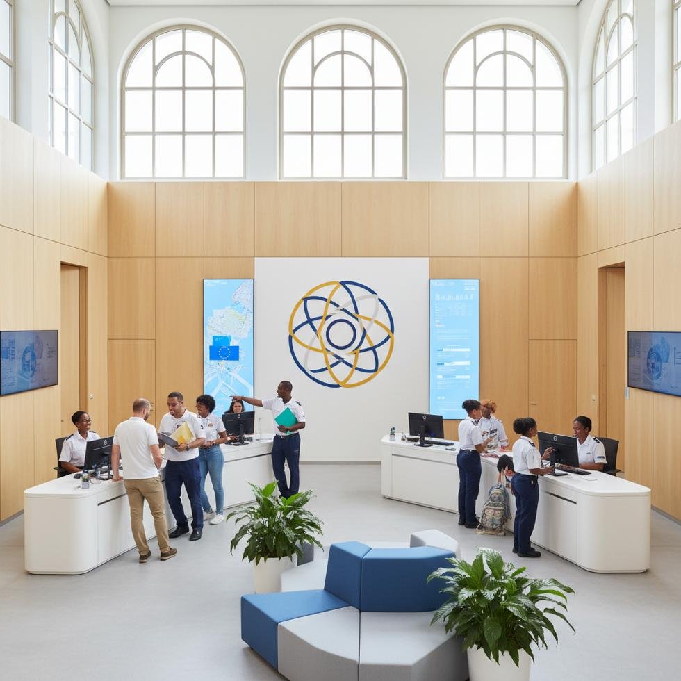 Almanya’da göçmenlerin iltica işlemlerini gerçekleştirdiği ofis içi