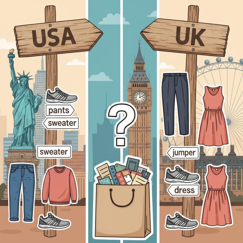 ABD ve Birleşik Krallık kıyafet terimleri farklarını anlatan bir rehber