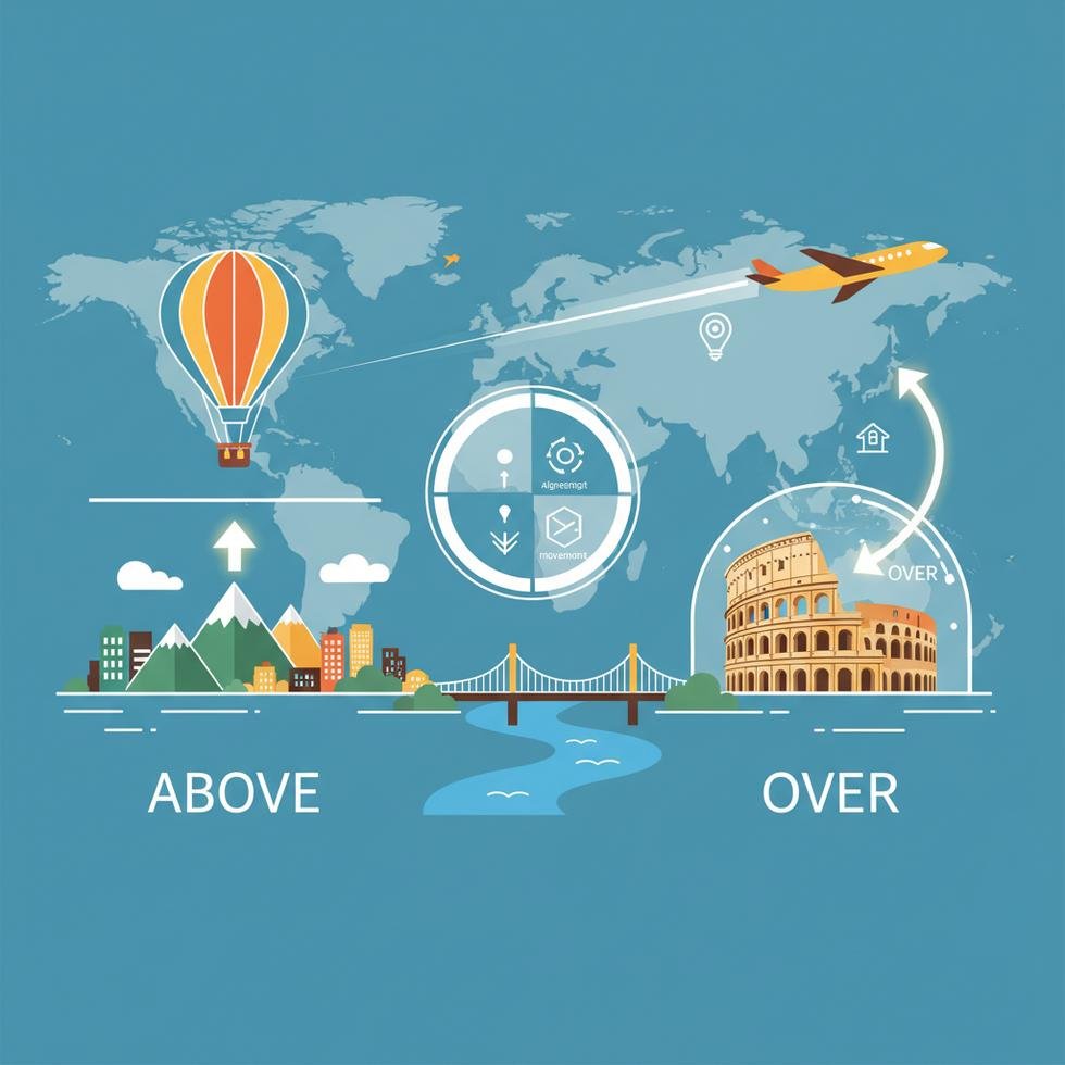 Above ve Over edatlarının İngilizce mekânsal kullanım farkları