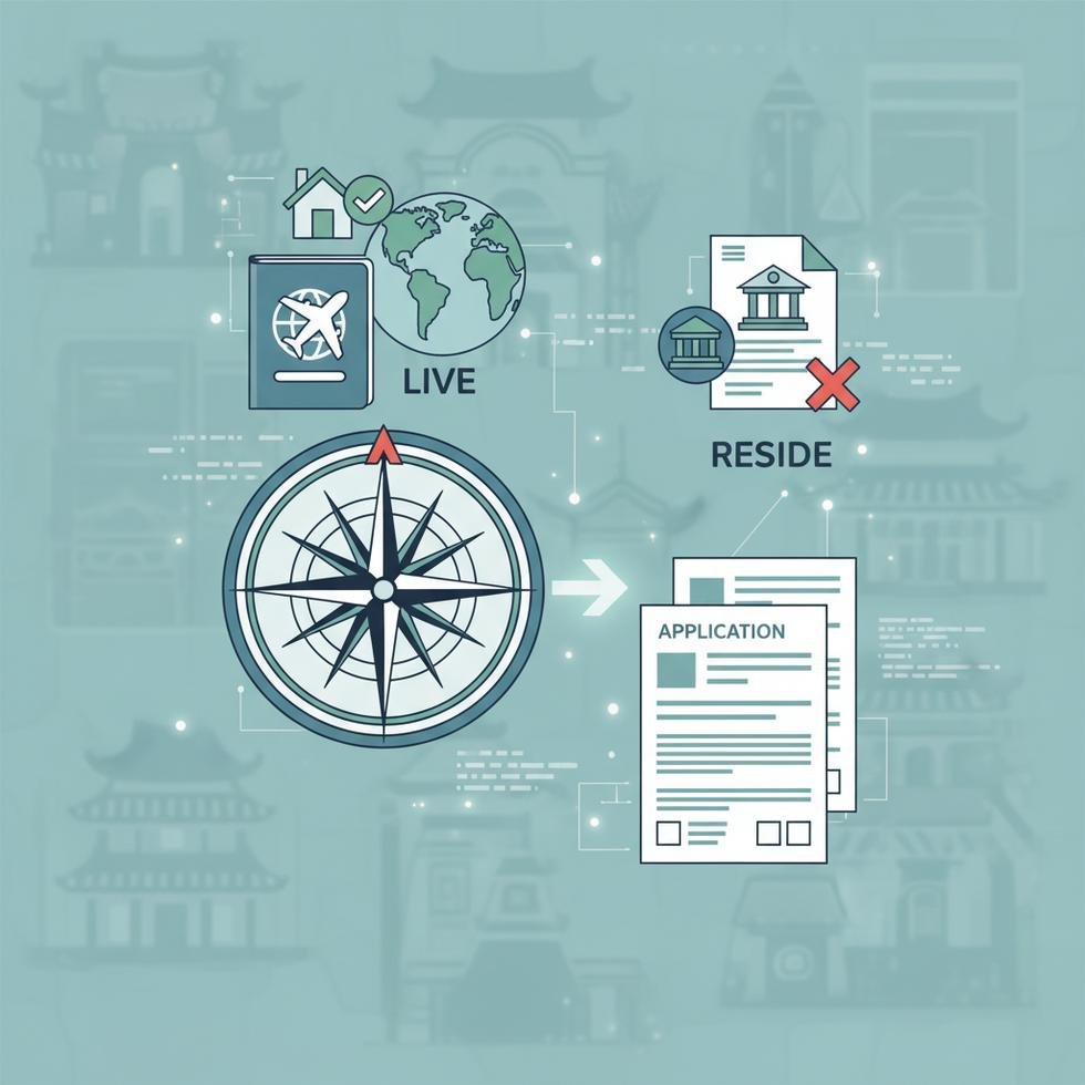 Yurt dışı başvurularda adres beyanı için kullanılan live ve reside terimlerinin farkları